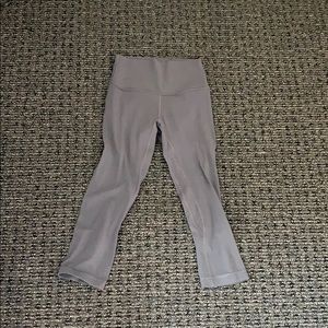 Lululemon Crop Grey leggings.